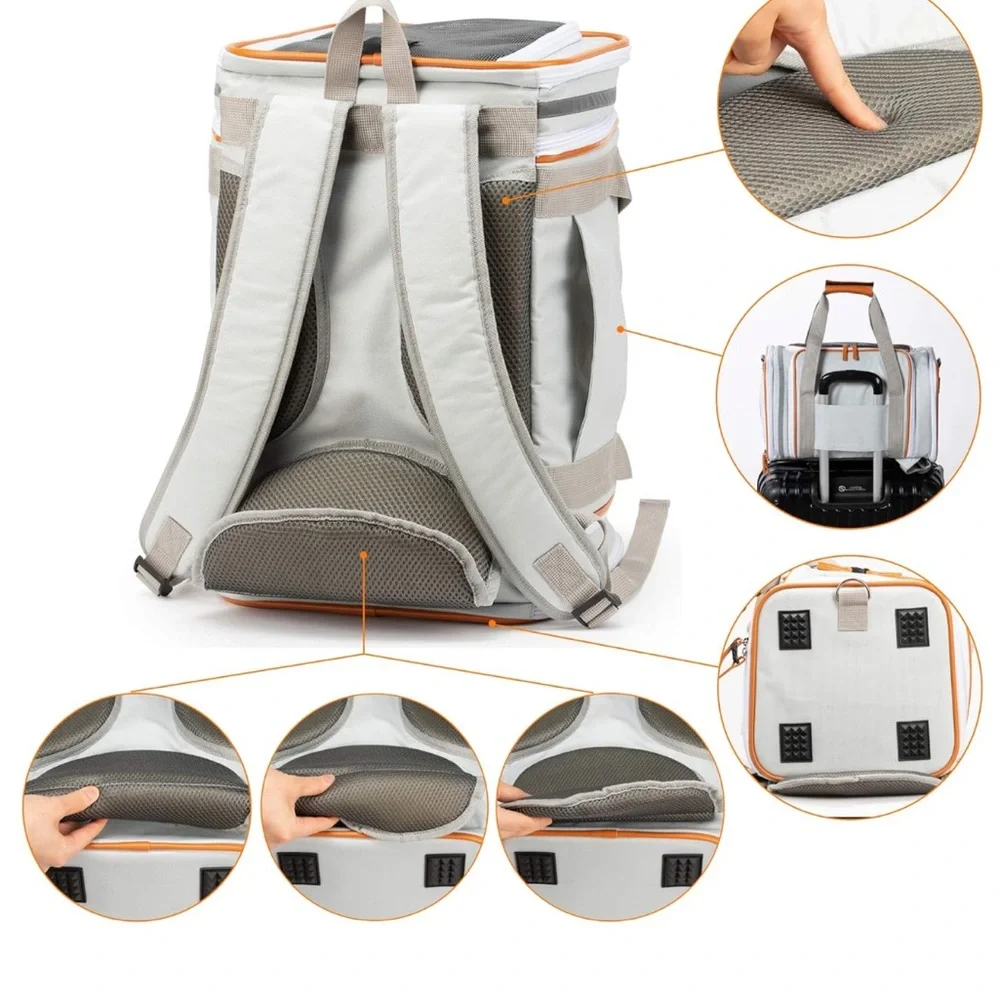 Gray and Orange Dog Carrier